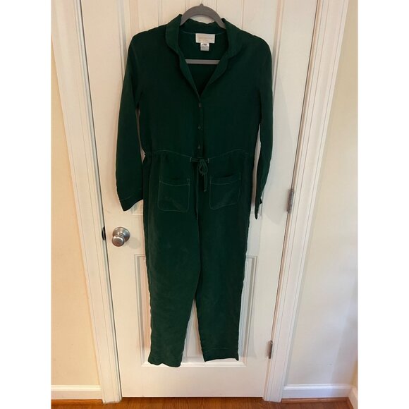 Anthropologie Corey Lynn Calter Talia Soft‎ Cupro Green Jumpsuit Size XS - Picture 4 of 8